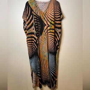 Colorful Abstract Kaftan Dress